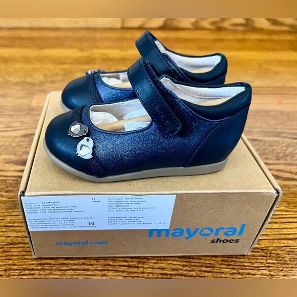 Mayoral maryjane birdy shoes in navy size 4 toddler - Picture 4 of 5